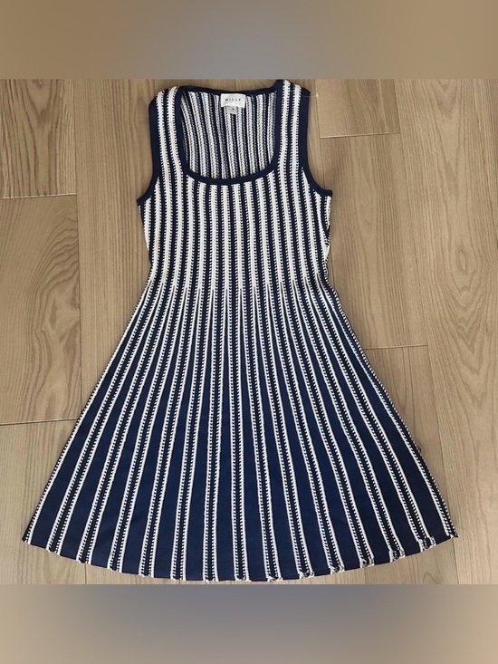 Milly Dresses & Skirts - Milly Navy and White Vertical Stripe Midi Tank Dress